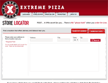 Tablet Screenshot of order.extremepizza.com