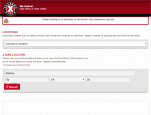 Tablet Screenshot of extremepizza.com